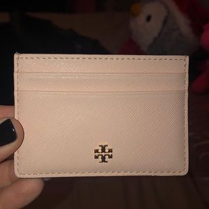 tory burch light pink card case
